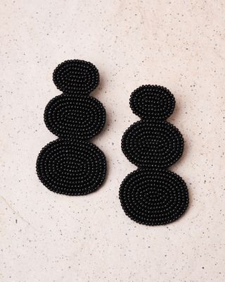Triple Circle Beaded Earrings