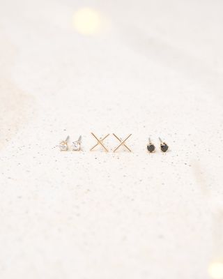 14k Plated Spot Post Earring Set