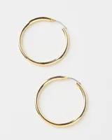16K Plated Bold Hoops
