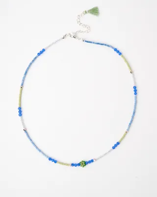 Blueness Beaded Necklace