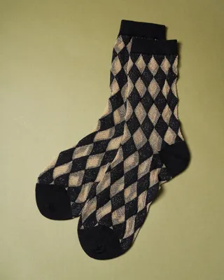 Sheer Argyle Socks