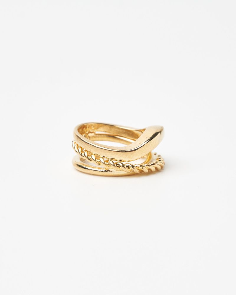 16K Gold Plated Triple Stacked Ring