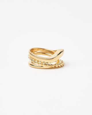 16K Gold Plated Triple Stacked Ring