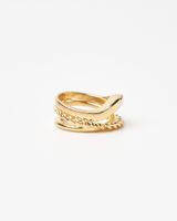 16K Gold Plated Triple Stacked Ring