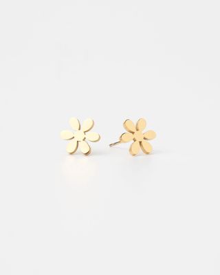 14K Plated Daisy Flowers Studs