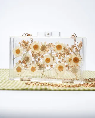 Flowers Acrylic Purse