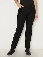 Straight leg pull-on jeans