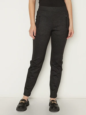 Narrow semi-fitted pull-on pant