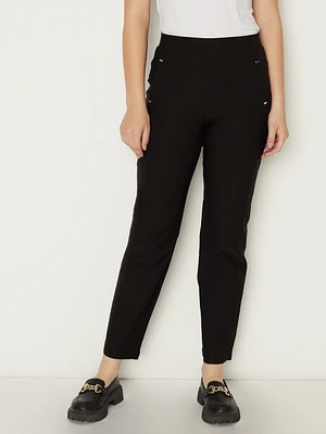 Straight semi-fitted pull-on pant - Petite