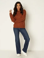 Cable knit pullover sweater