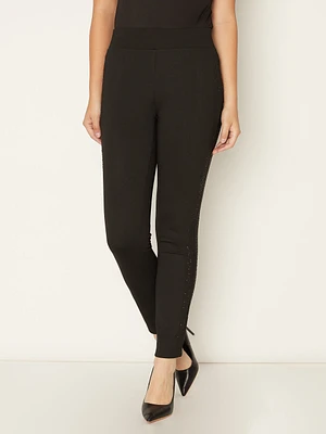 Skinny leg ankle pull-on pant