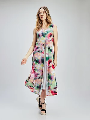 Robe maxi évasée en tricot