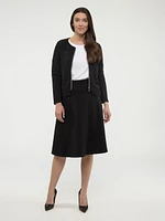 Long-sleeve semi-fitted cardigan