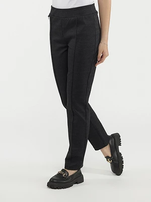 Pantalon droit semi-ajusté à enfiler - Petite