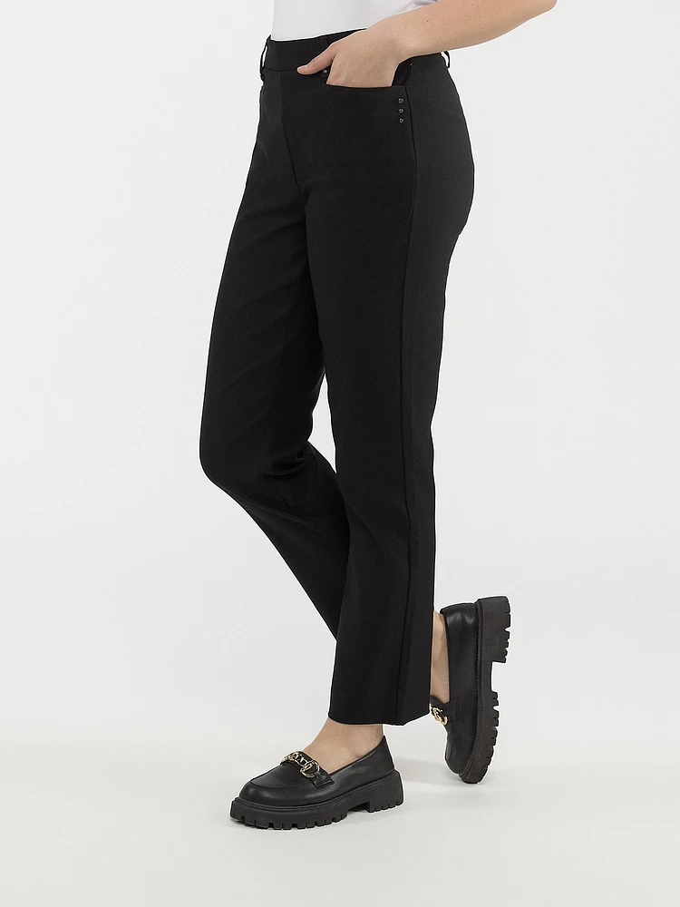 Straight semi-fitted pull-on pant - Petite