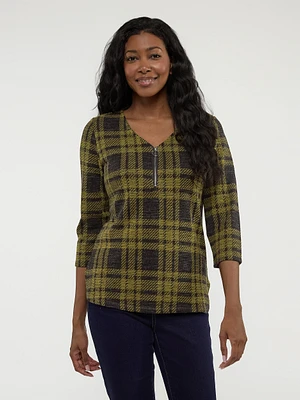 3/4-sleeve semi-fitted t-shirt
