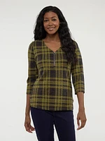 3/4-sleeve semi-fitted t-shirt