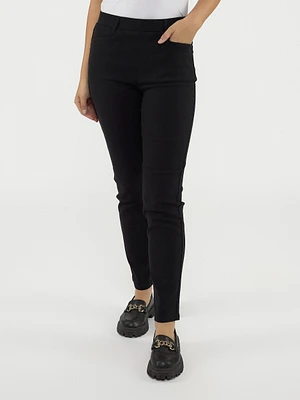 Narrow semi-fitted pull-on pant