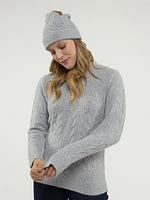 Knit sweater and beanie set