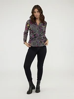 Long-sleeve semi-fitted t-shirt