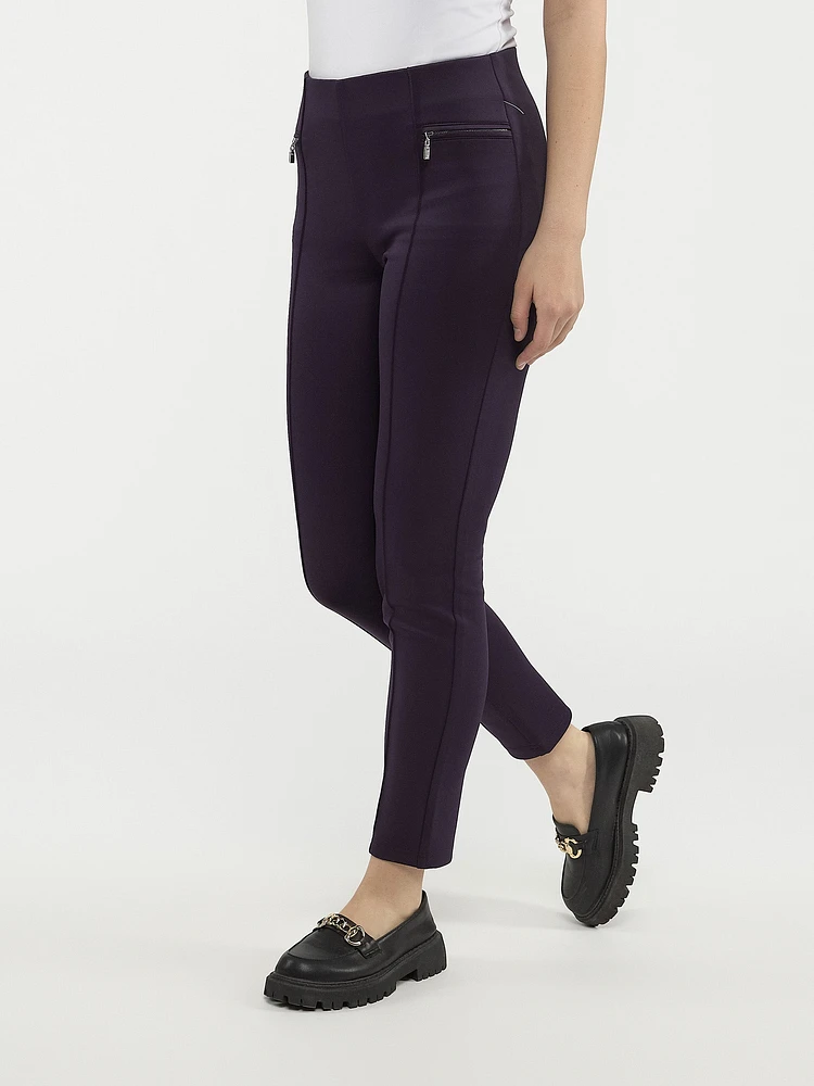 Pantalon étroit semi-ajusté à enfiler