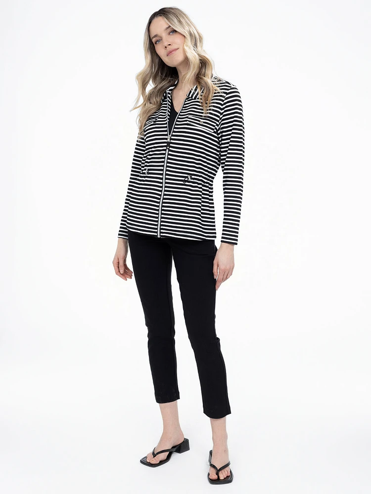 Long-sleeve semi-fitted cardigan