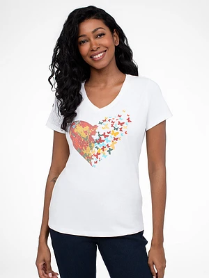 T-shirt semi-ajusté à manches courtes