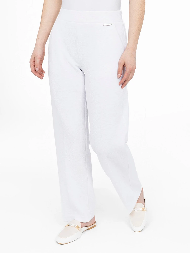 Pantalon habillé droit à enfiler