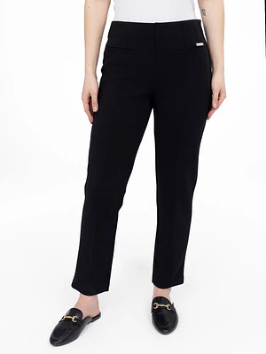 Narrow semi-fitted pull-on dress pant - Petite