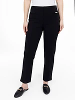 Narrow semi-fitted pull-on dress pant - Petite