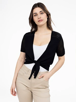 Open knit cardigan
