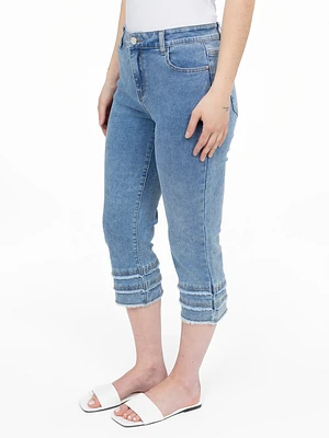 Capri en denim  à enfiler