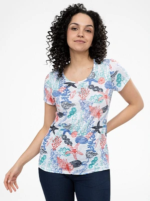 Short-sleeve semi-fitted t-shirt