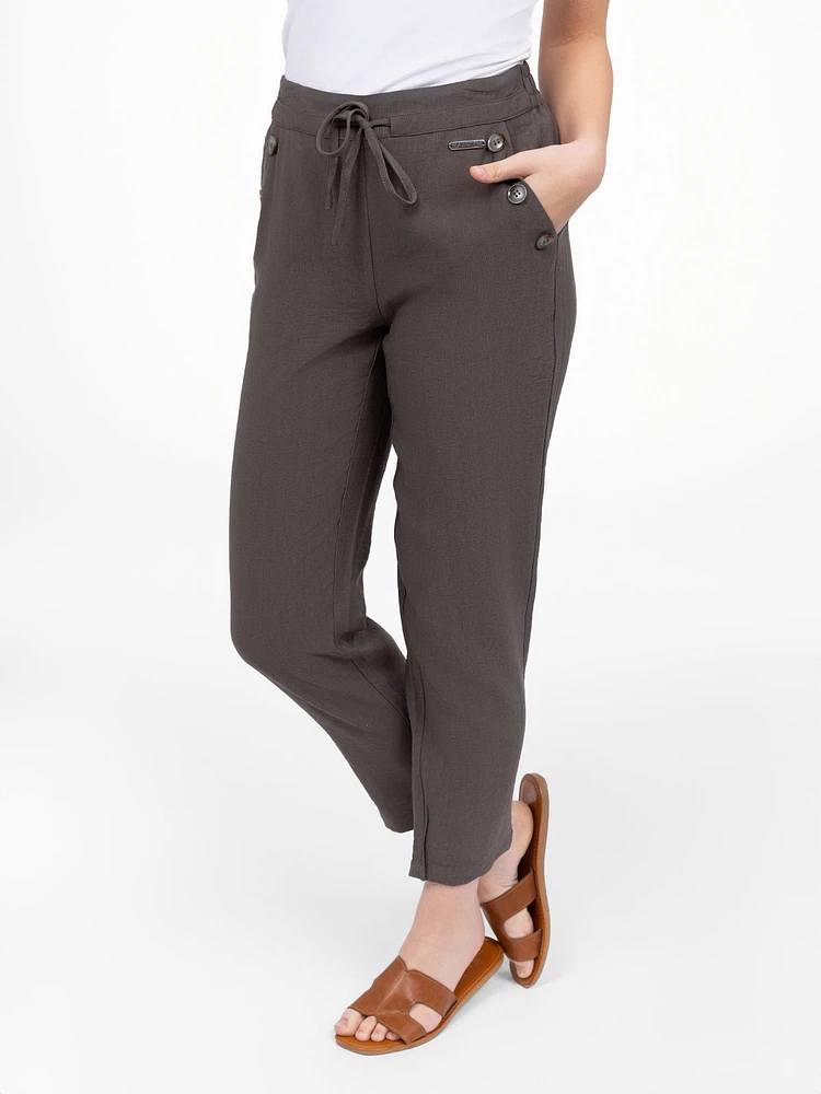 Narrow ankle pull-on dress pant