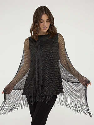 Knit poncho