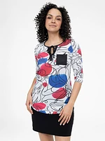 3/4-sleeve semi-fitted t-shirt