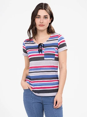 Short-sleeve semi-fitted t-shirt