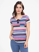 Short-sleeve semi-fitted t-shirt