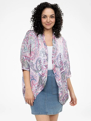 Cardigan semi-ajusté à manches 3/4