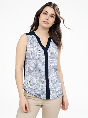 Semi-fitted tank top
