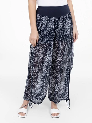 Pantalon évasé à la cheville enfiler