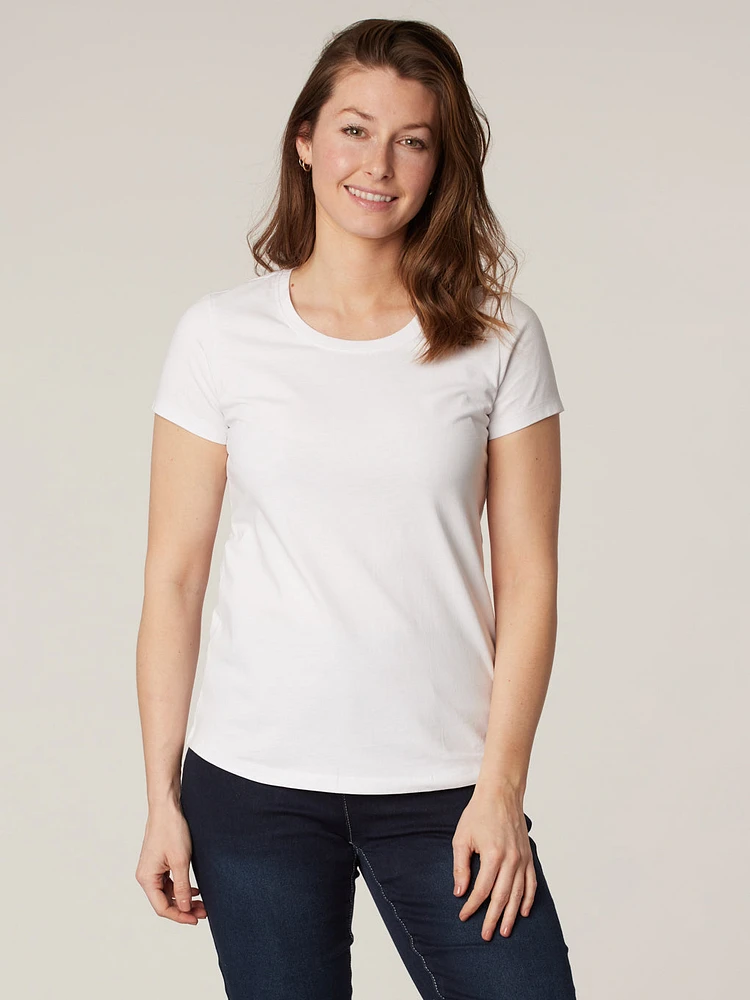 T-shirt semi-ajusté à manches courtes