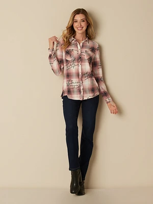 Blouse ajustée à manches longues avec boutons