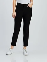 Straight semi-fitted ankle pant