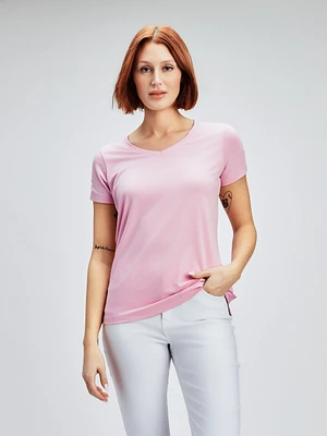 Short-sleeve semi-fitted t-shirt