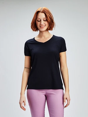 T-shirt semi-ajusté à manches courtes