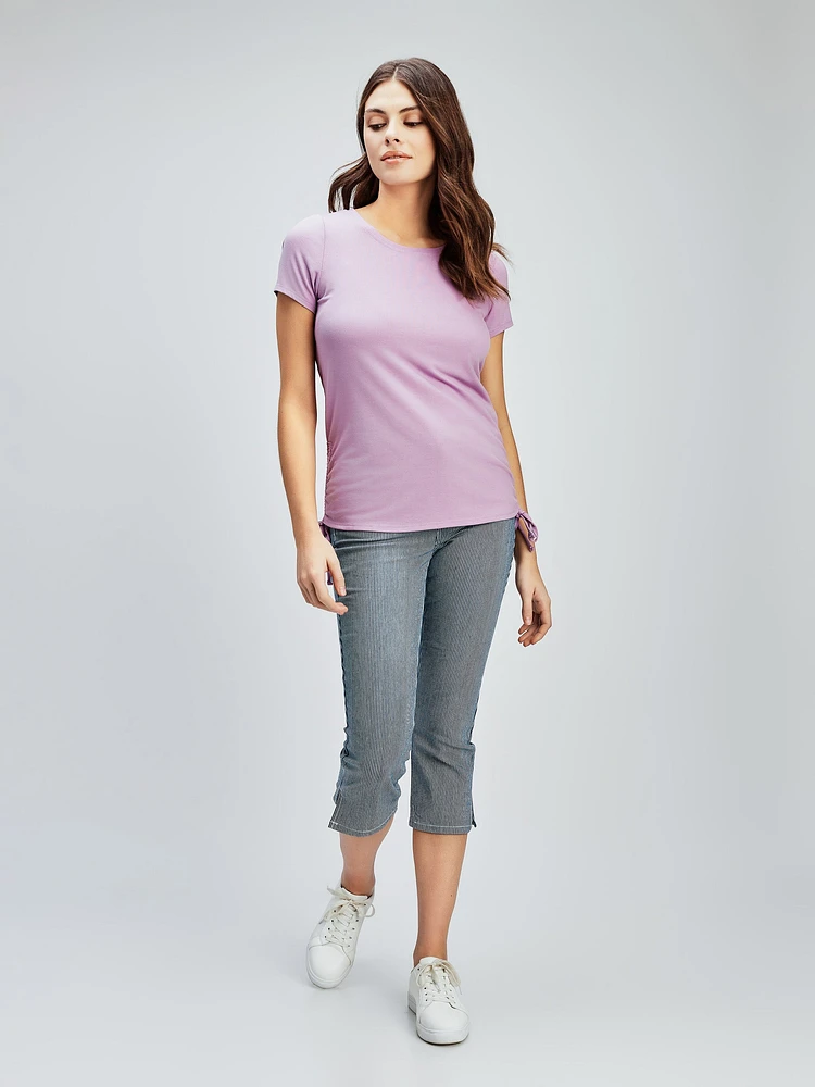 Short-sleeve semi-fitted t-shirt
