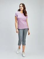 Short-sleeve semi-fitted t-shirt