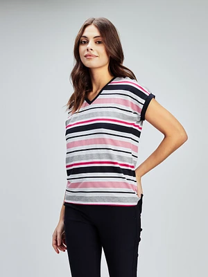 T-shirt semi-ajusté à manches courtes