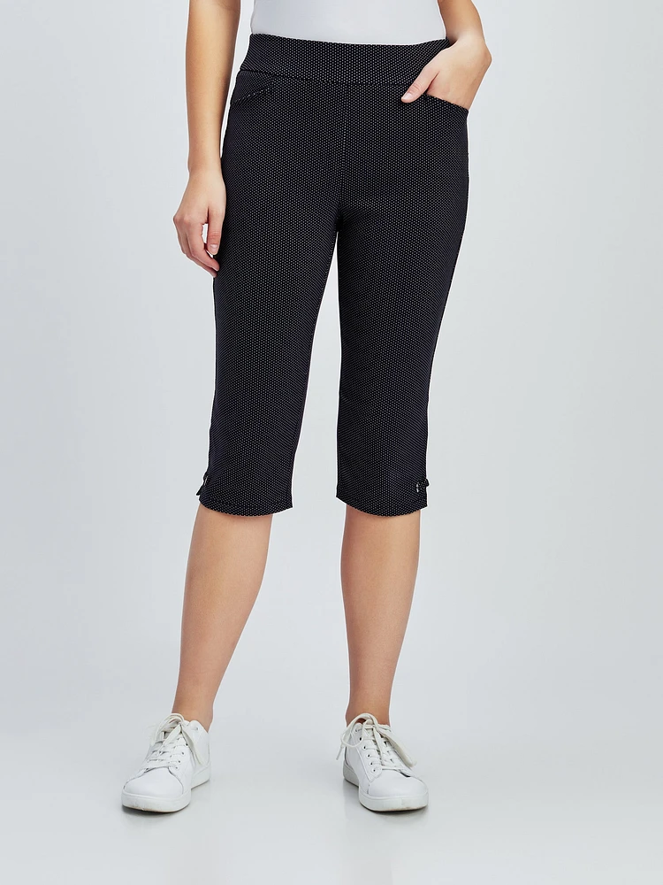 Skinny fitted pull-on capri